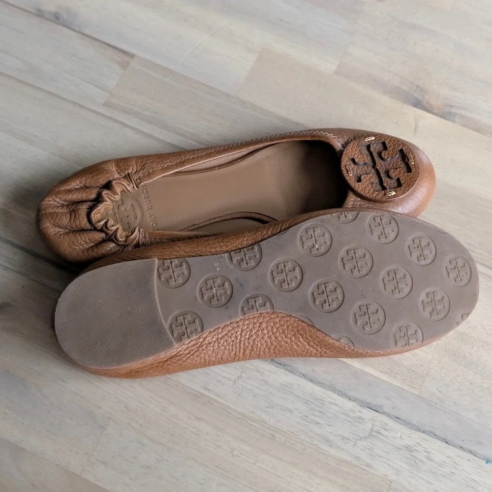 TORY BURCH Claire Leather Ballet‎ Flats Women's Size 7